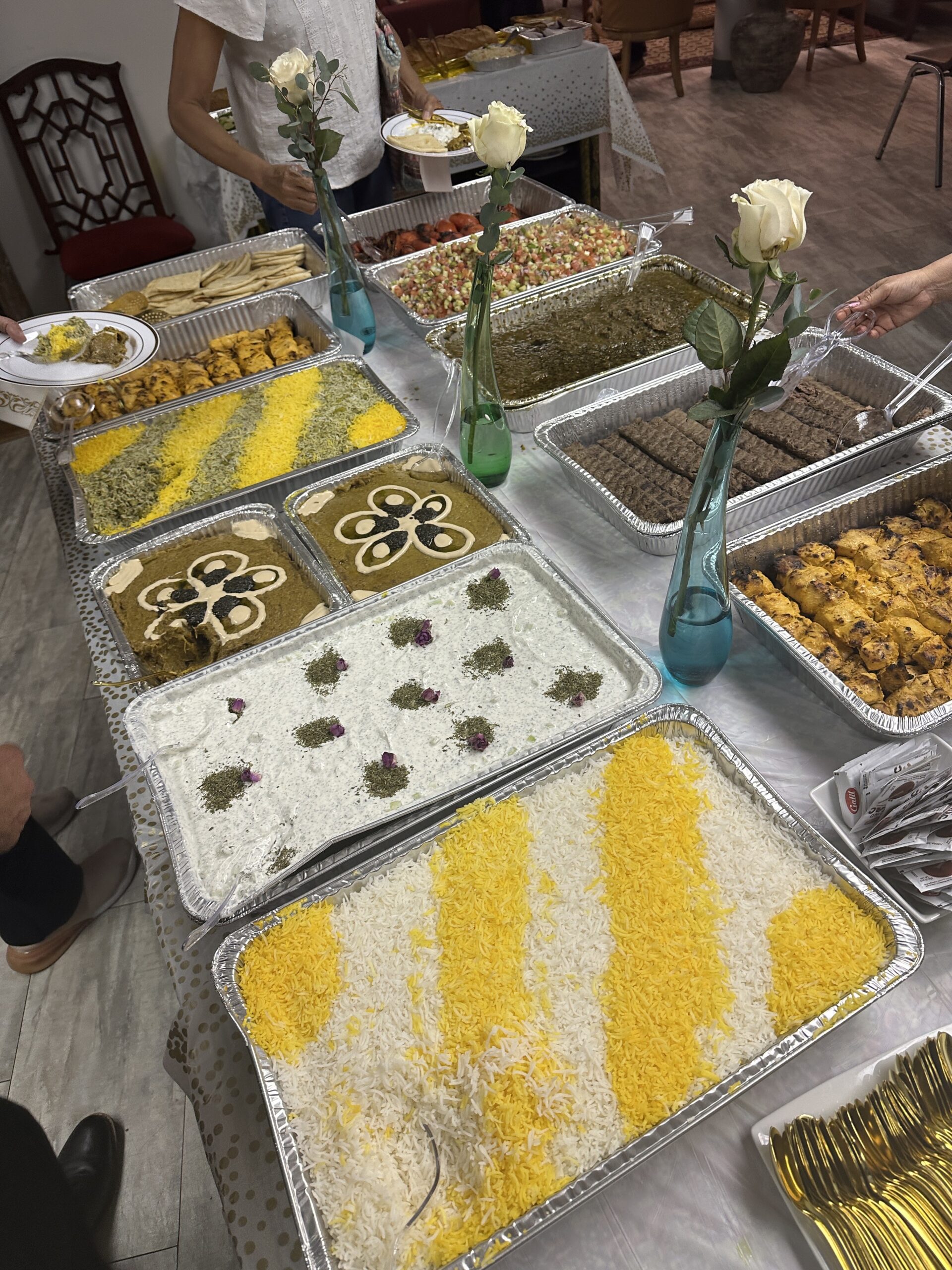 Persian rice catering buffet