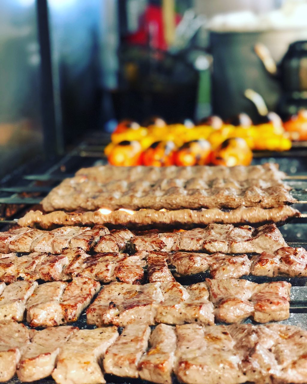 Persian kabobs grilling